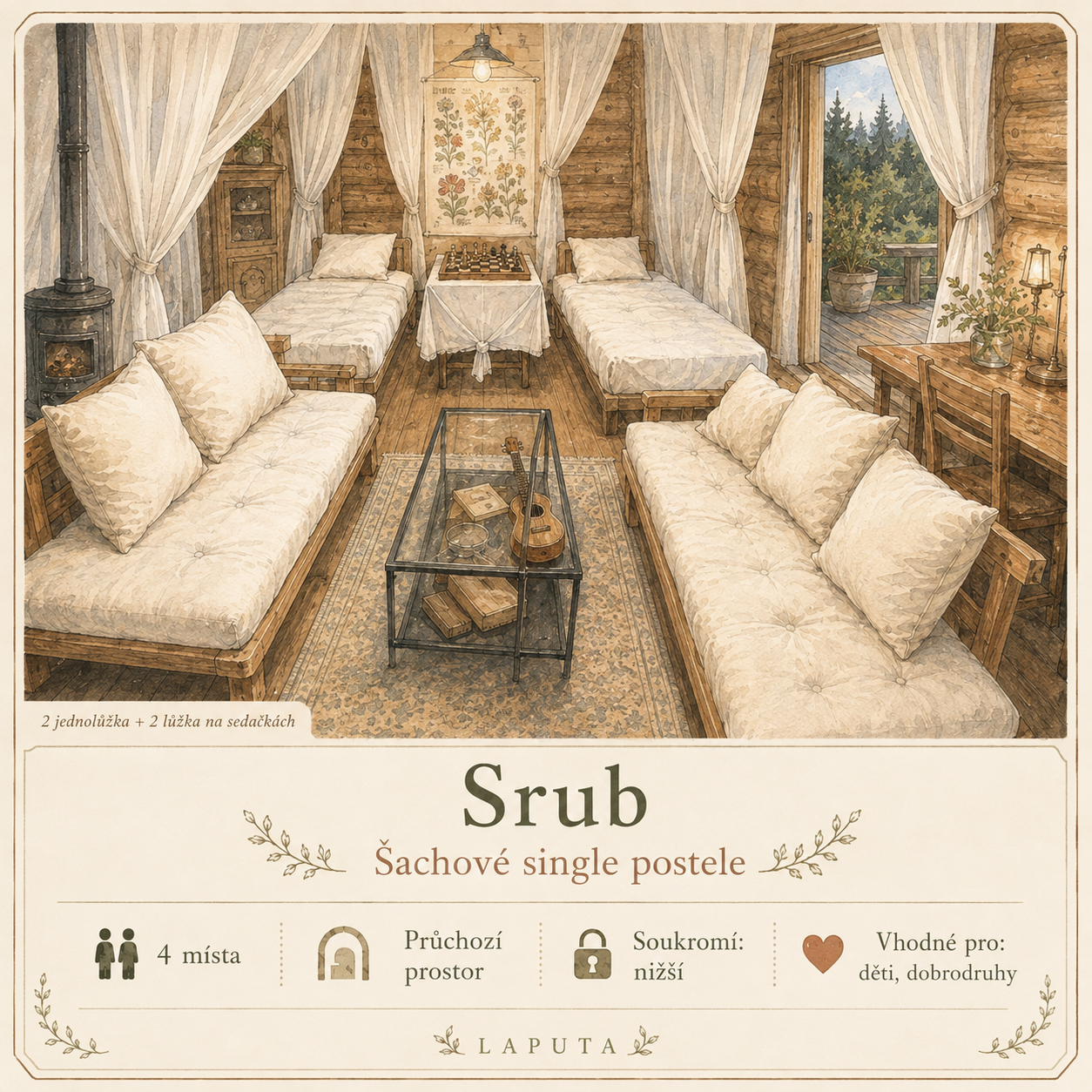 Srub – společné spaní
